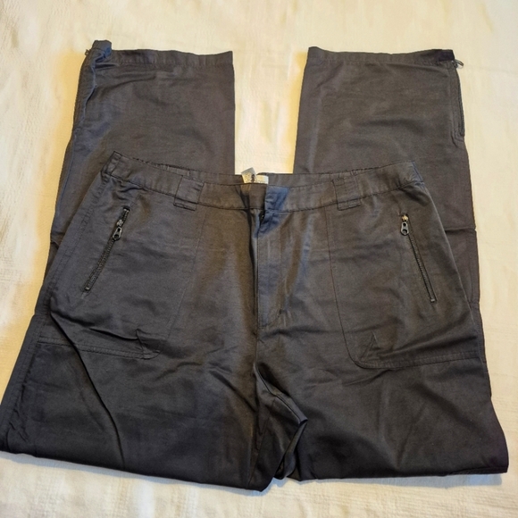 Chico's size 3 or XL 16 black casual dressy athletic style pants multi pockets - Picture 2 of 10